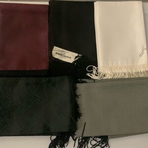 Five dress scarves